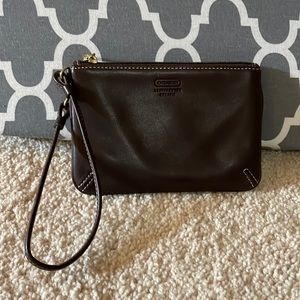 Coach small leather wristlet